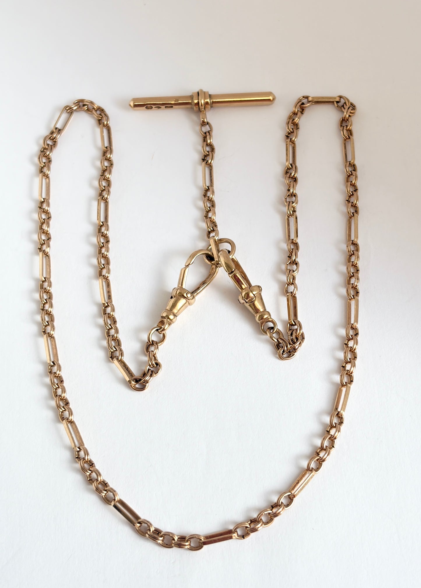 Vintage, 9ct Gold Unoaerre, Albert Chain, 18 inches long, 14g
