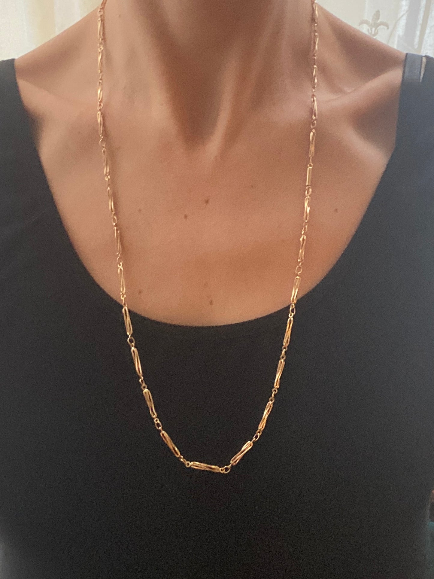 Antique, 9ct Gold, Fancy Twist Chain, 27 inches, 12.29g