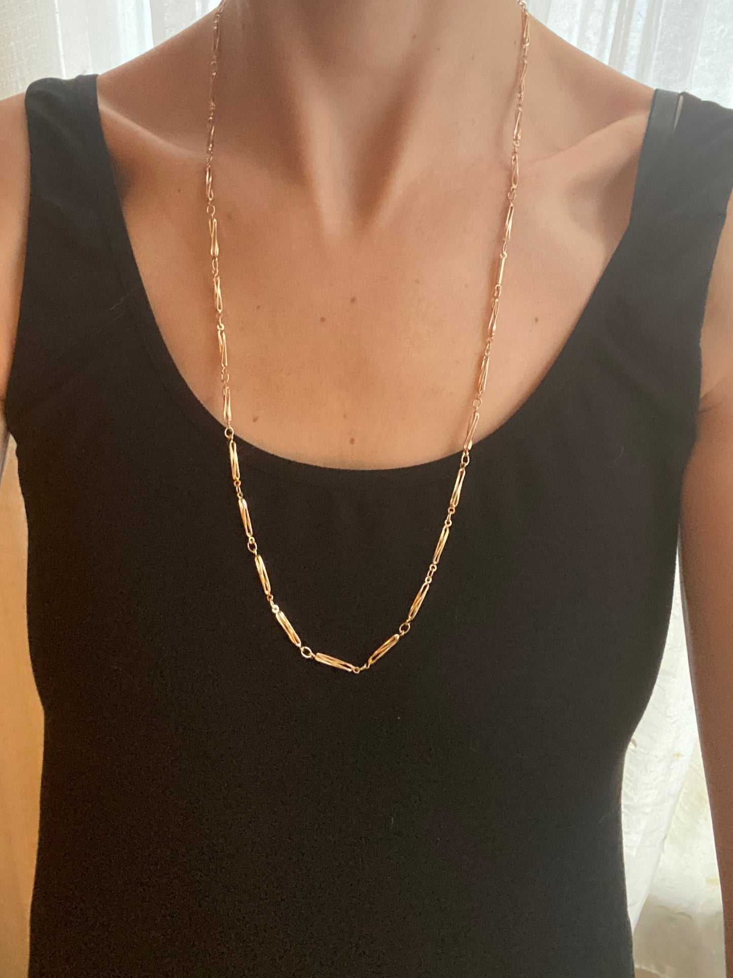 Antique, 9ct Gold, Fancy Twist Chain, 27 inches, 12.29g