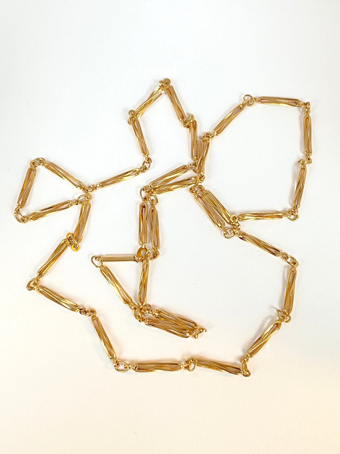 Antique, 9ct Gold, Fancy Twist Chain, 27 inches, 12.29g