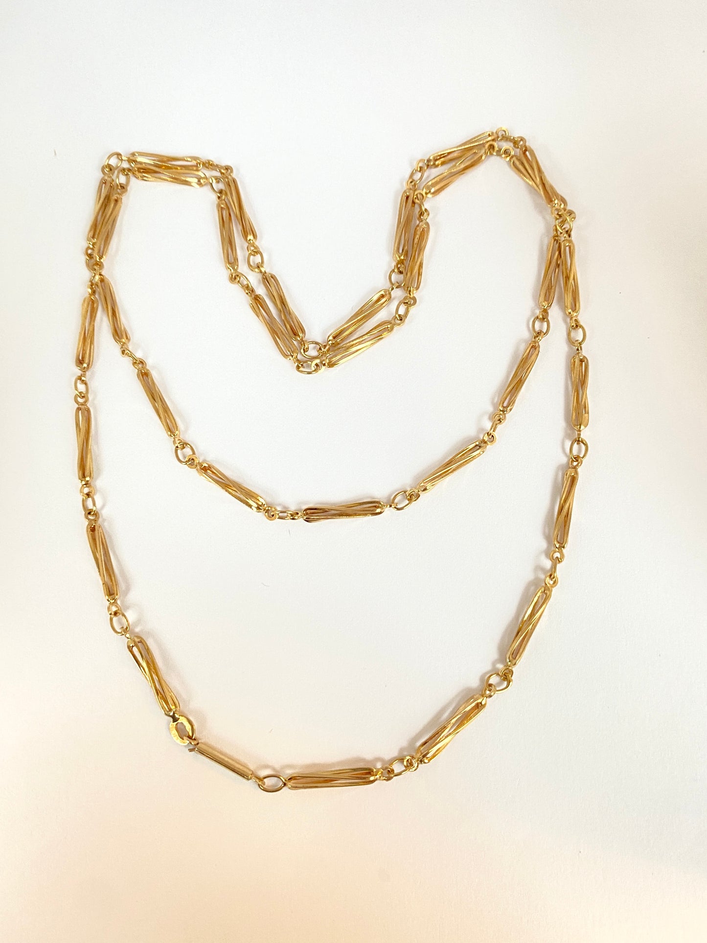 Antique, 9ct Gold, Fancy Twist Chain, 27 inches, 12.29g