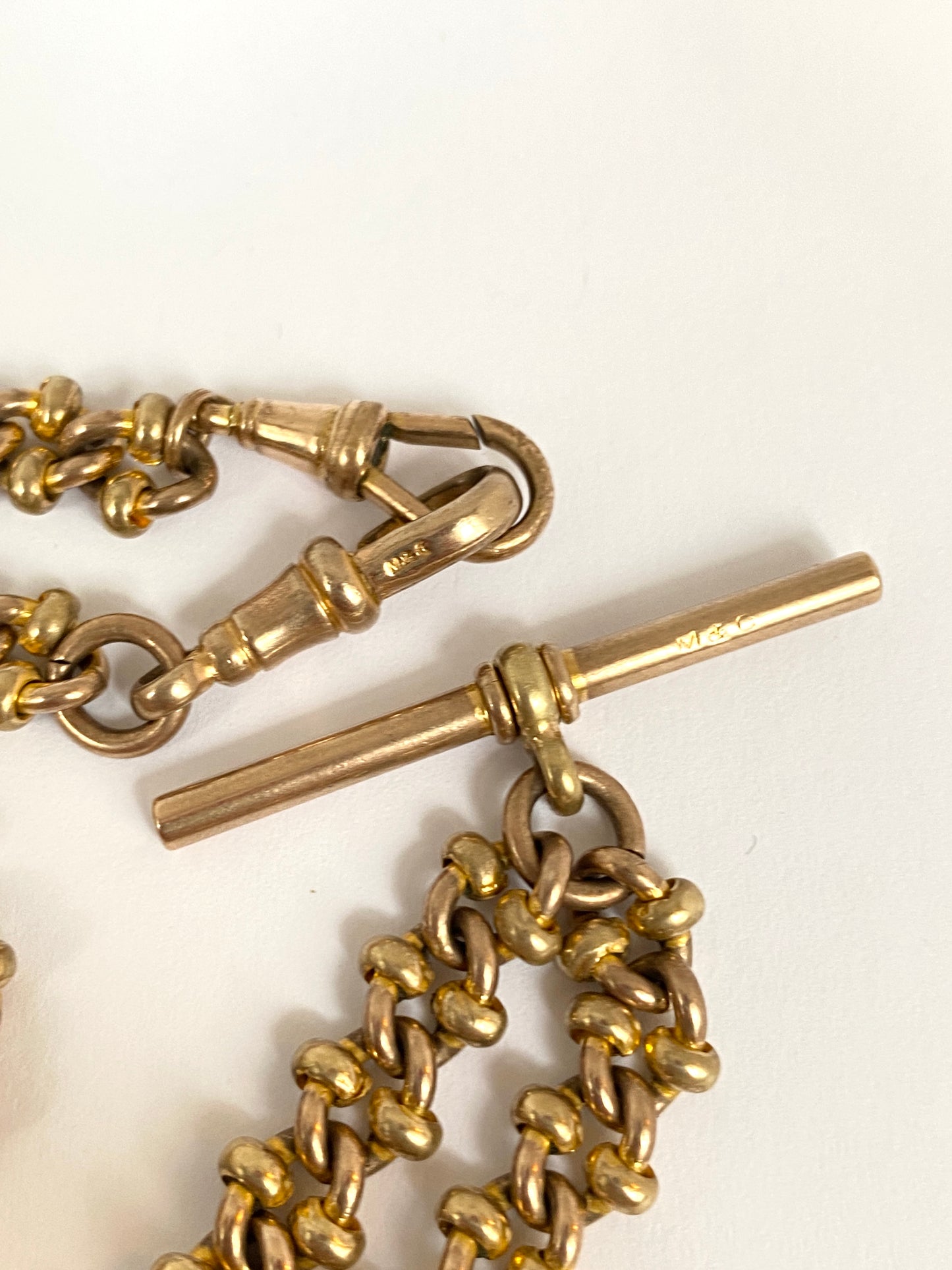 16 inch, Antique, Fancy Link Pinchbeck Watch Chain (42.85g)