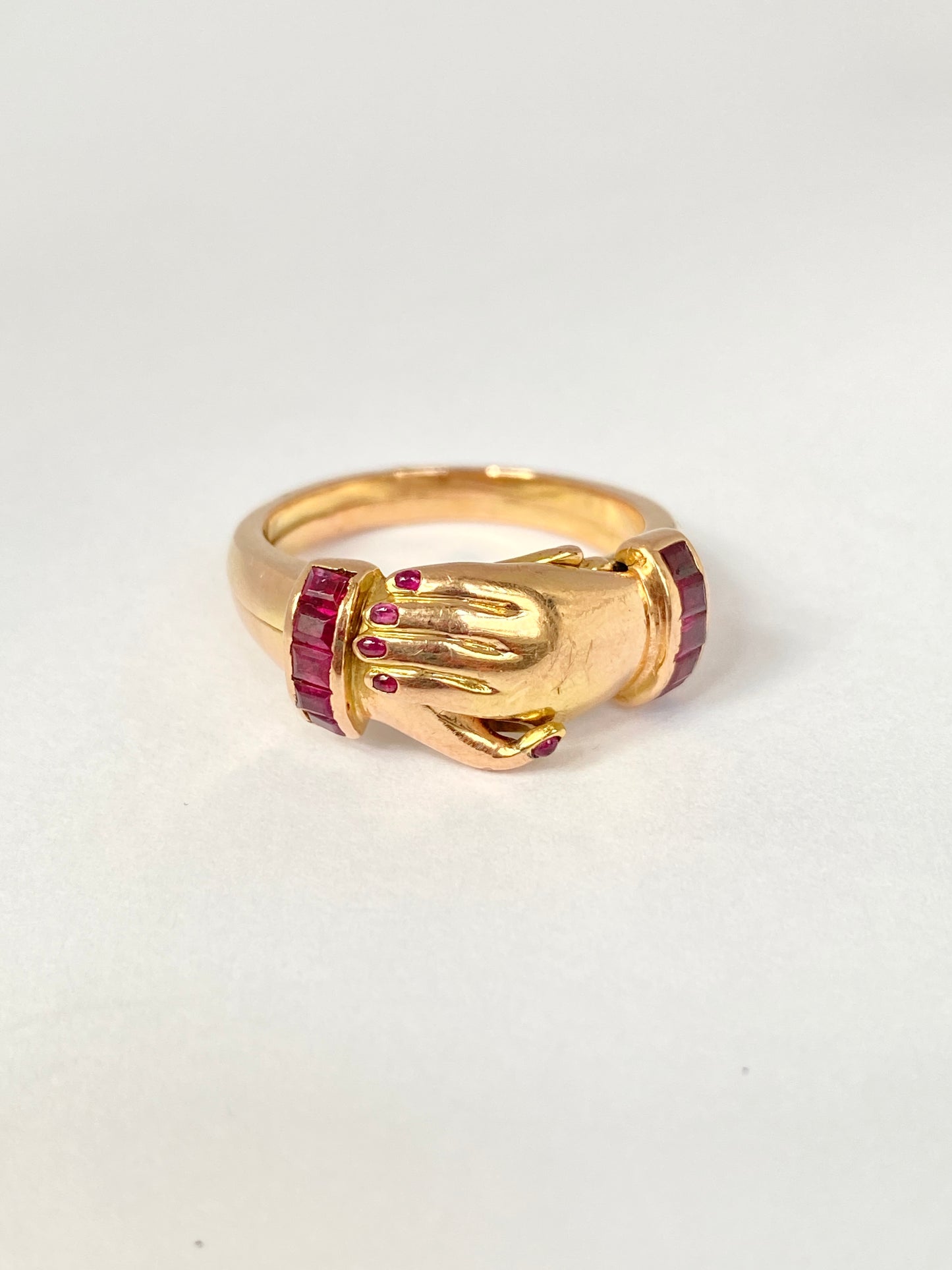 14ct Gold, Rare Vintage, Fede/Gimmel Opening Ring