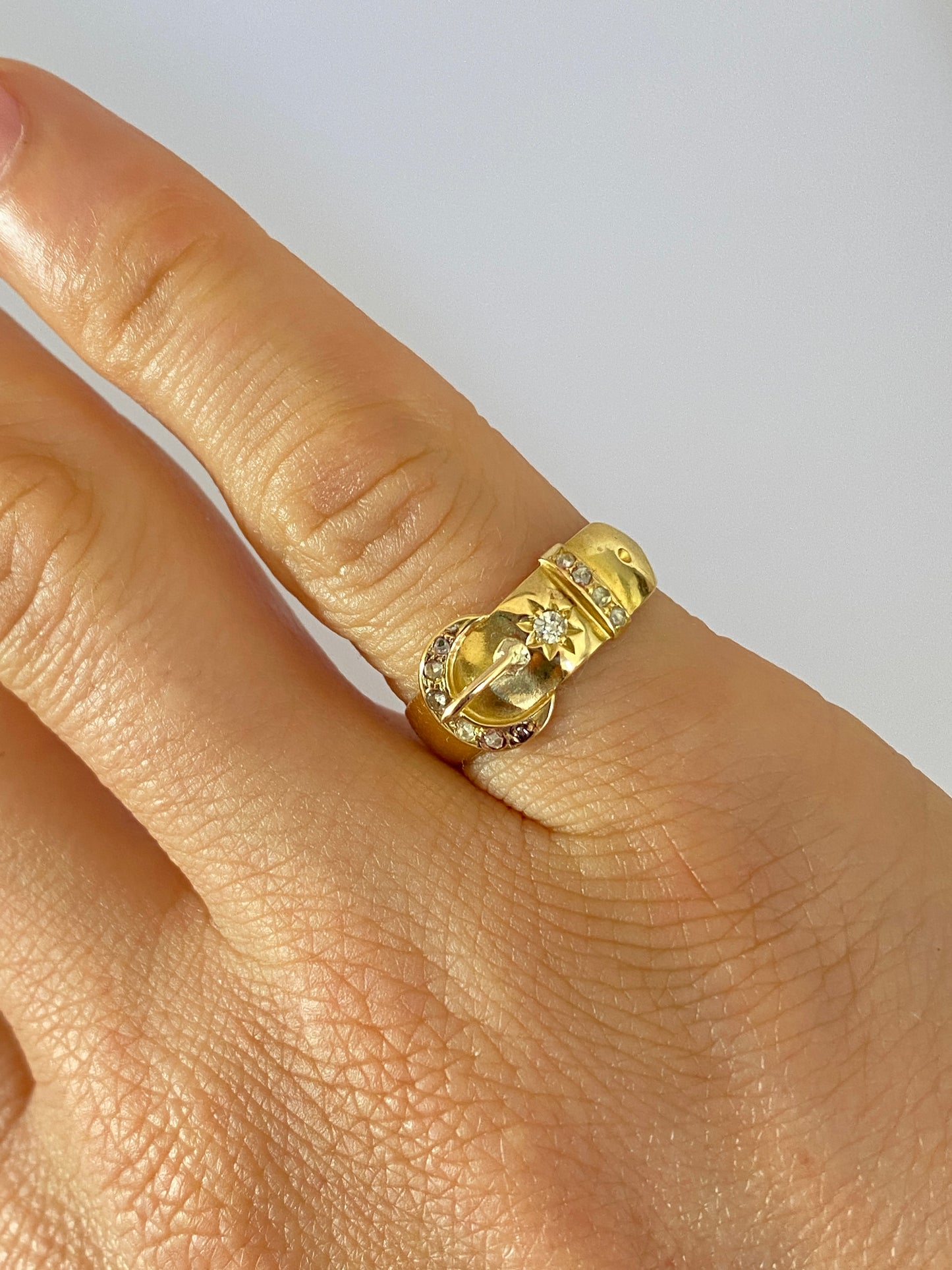 Unique, 18ct Gold, Victorian, Rose Cut Diamond, Hallmarked 18ct Gold, Chester and 1898