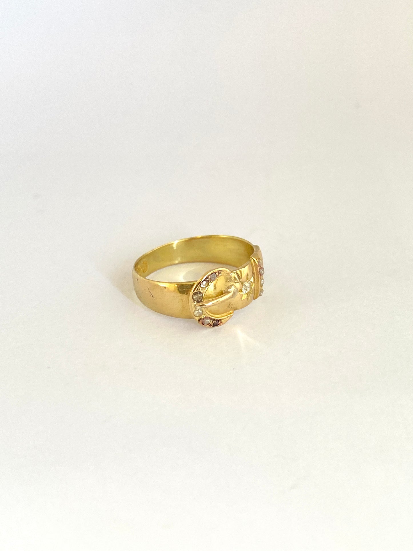 Unique, 18ct Gold, Victorian, Rose Cut Diamond, Hallmarked 18ct Gold, Chester and 1898