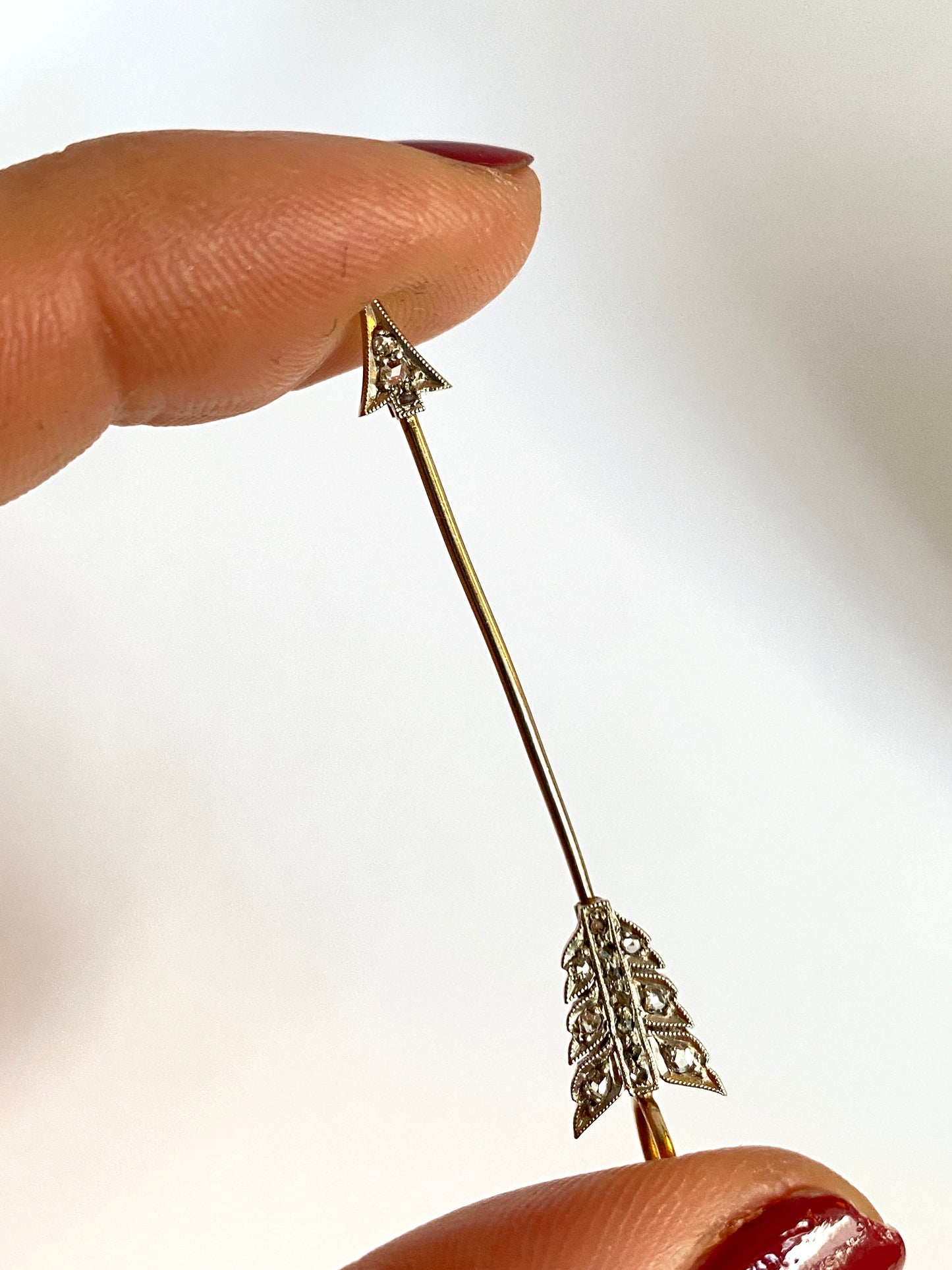 Antique Victorian, Silver and Diamond Arrow Brooch/Pendant