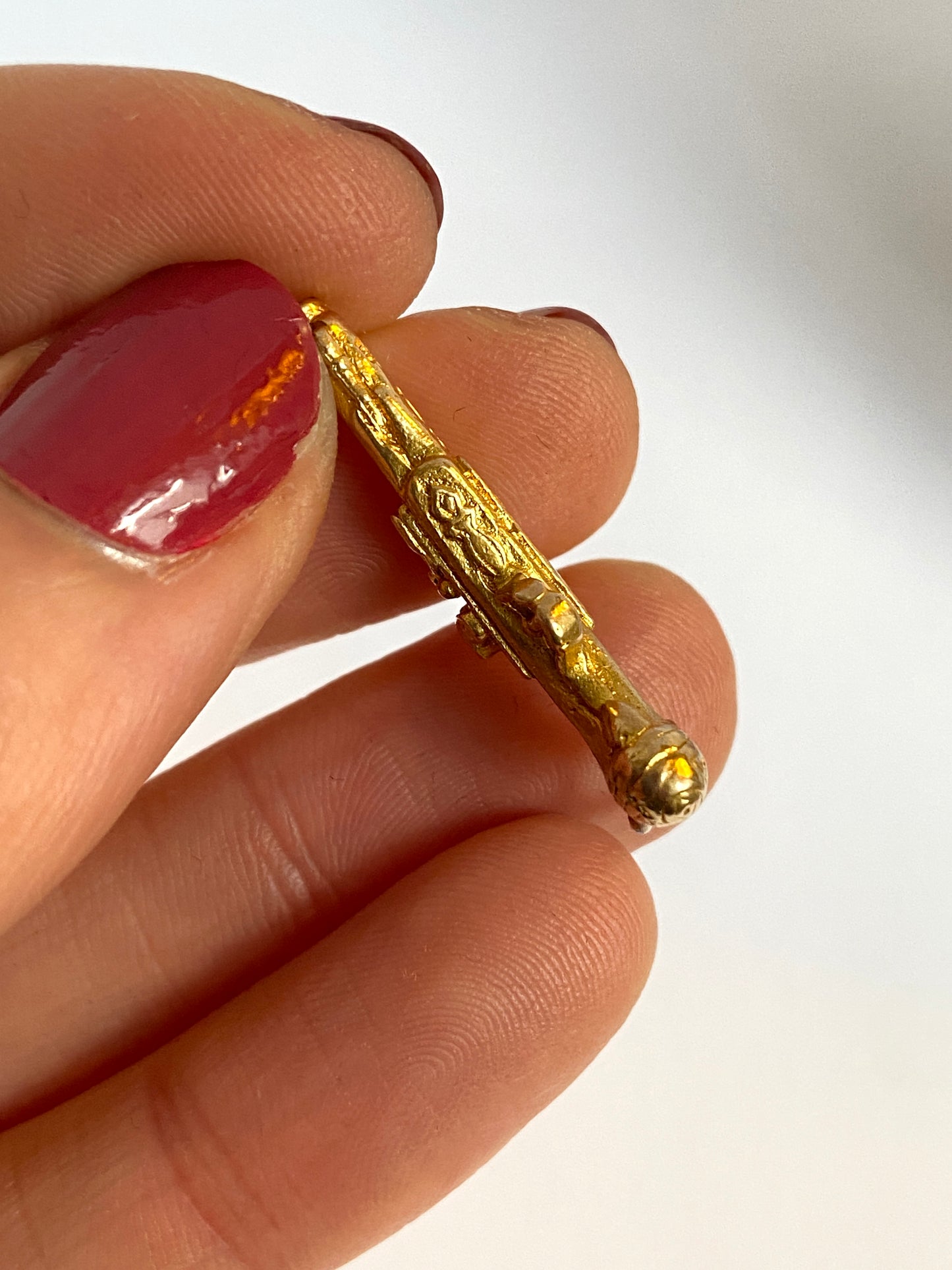 Vintage Flintlock Pistol Gun Charm/Pendant, Hallmarked Birmingham, 1964