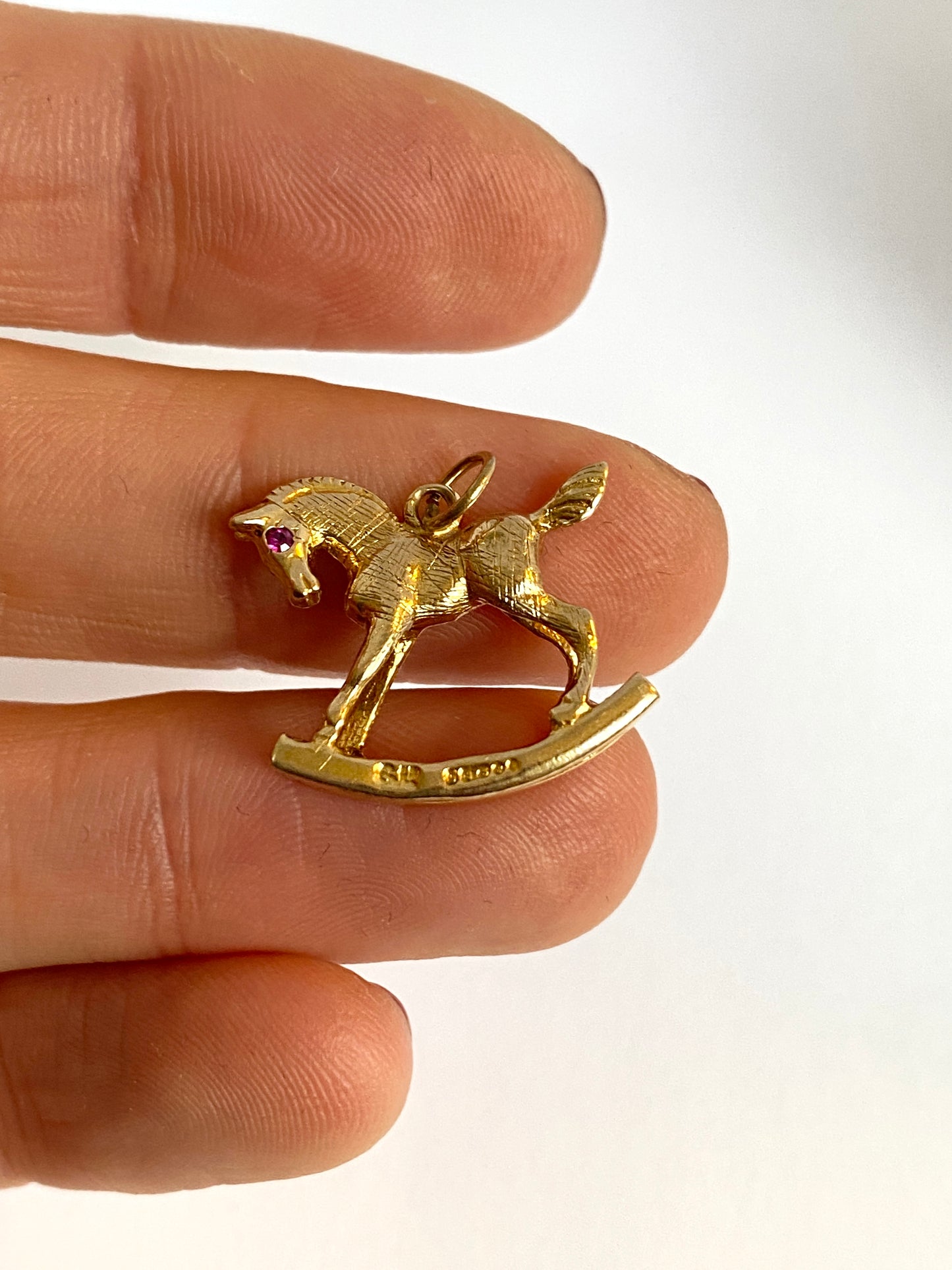 9ct Gold Rocking Horse Charm, Hallmarked 9ct Gold, London 1973