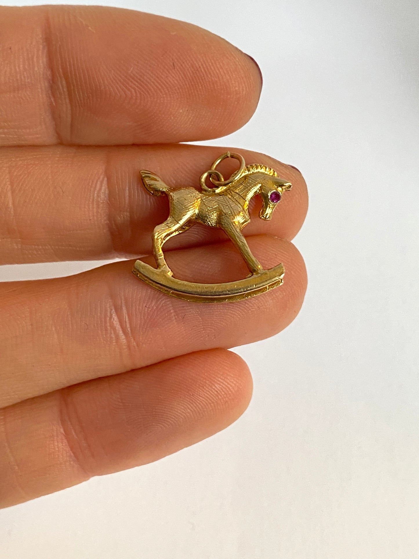 9ct Gold Rocking Horse Charm, Hallmarked 9ct Gold, London 1973