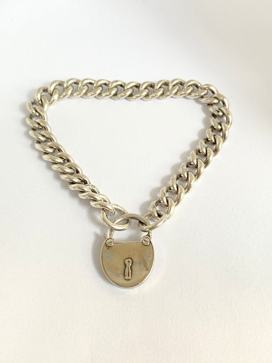 7.5 inch Vintage Solid Silver T-bar Curb and Dog Clip (20.27g) (Copy)