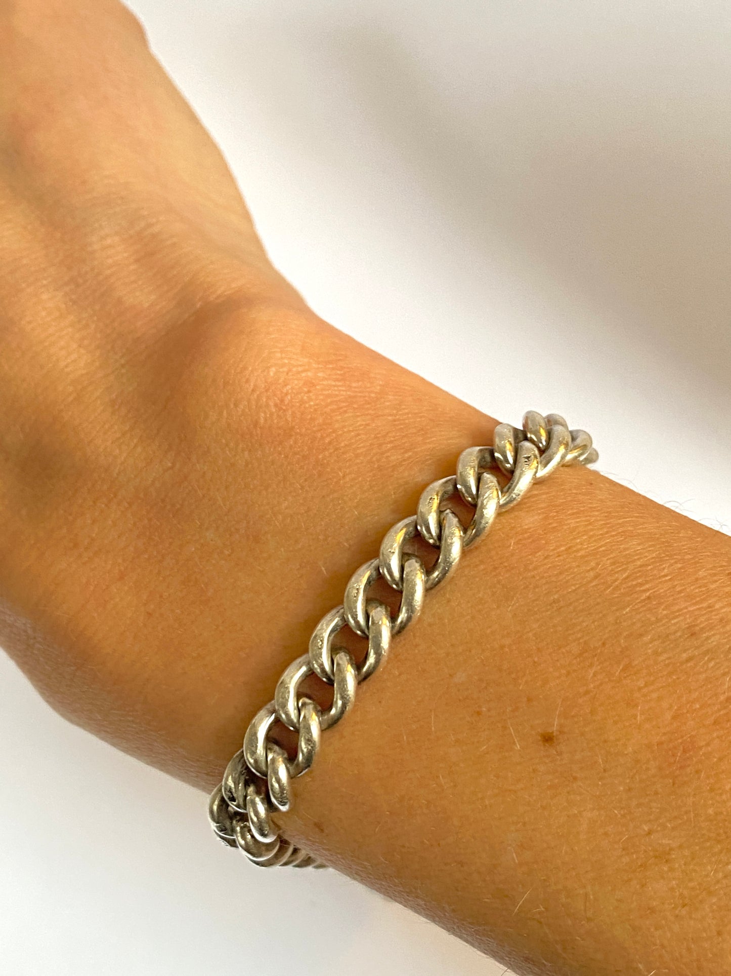 7.5 inch Vintage Solid Silver T-bar Curb and Dog Clip (20.27g) (Copy)