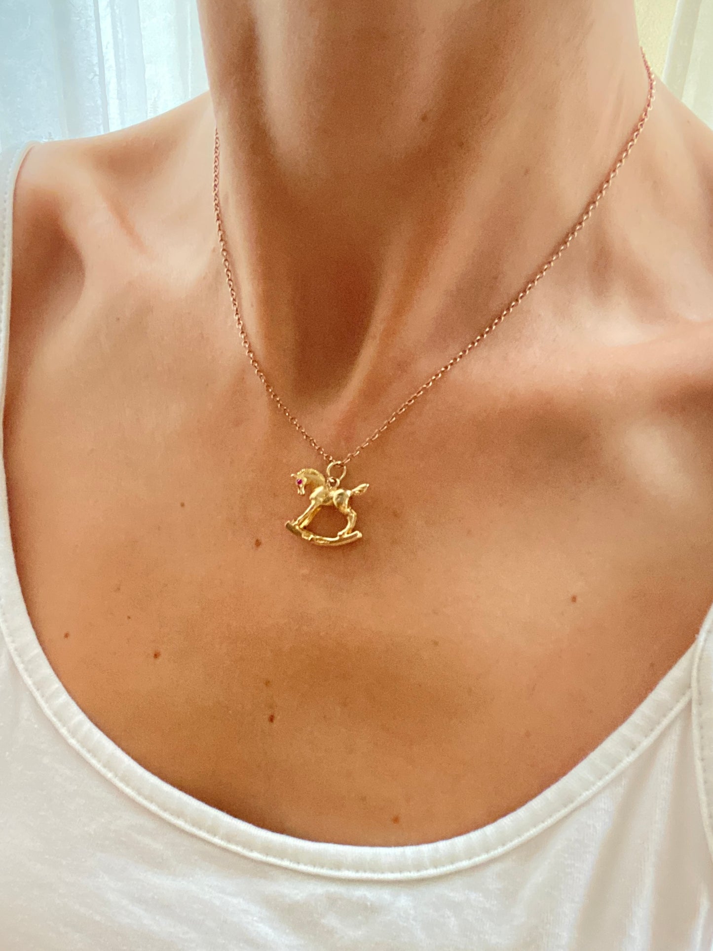 9ct Gold Rocking Horse Charm, Hallmarked 9ct Gold, London 1973