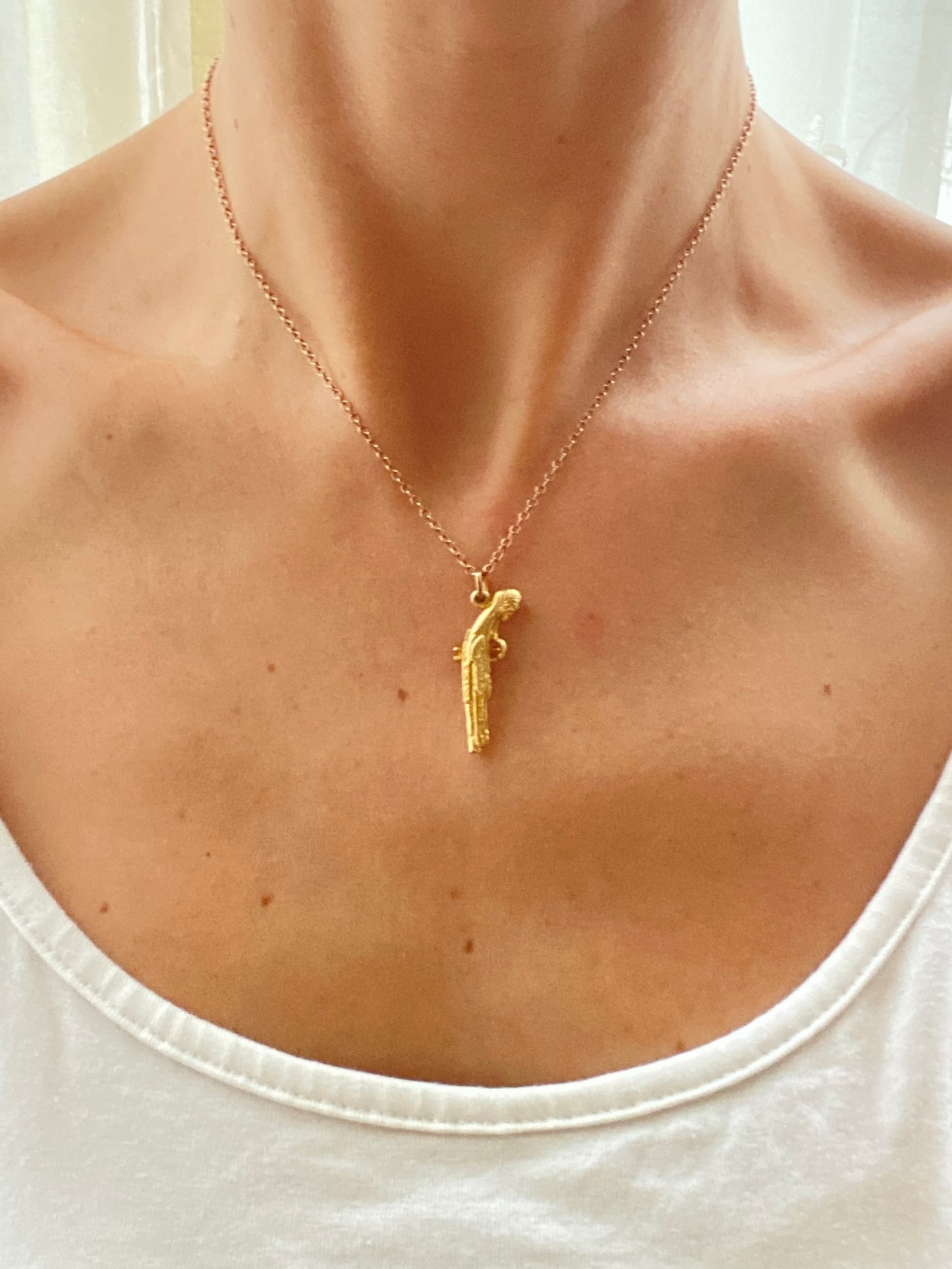 Vintage Flintlock Pistol Gun Charm/Pendant, Hallmarked Birmingham, 1964