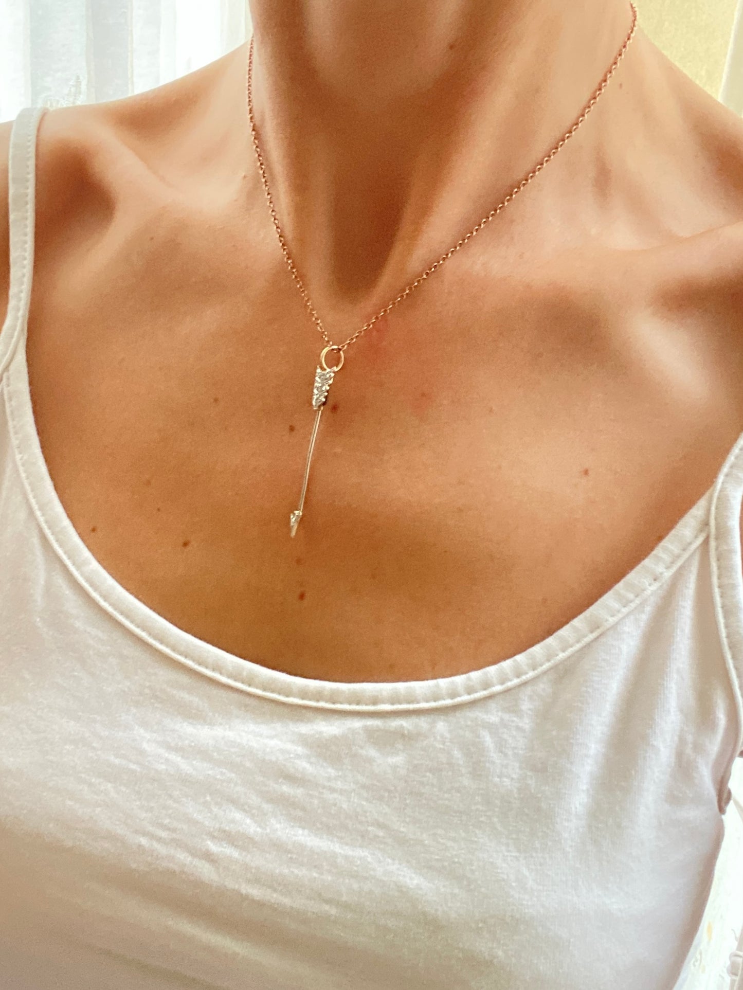 Antique Victorian, Silver and Diamond Arrow Brooch/Pendant