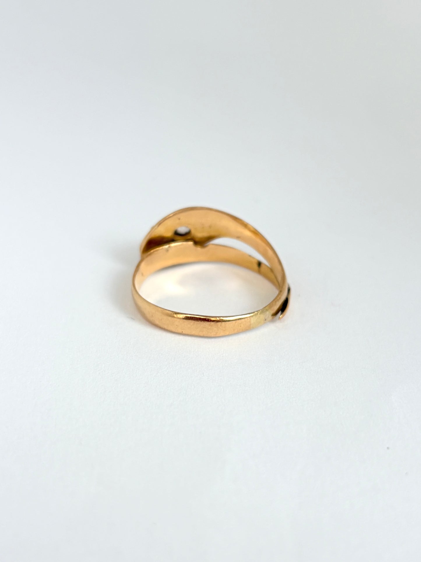 Stunning, Antique, 18ct Gold Old Cut Diamond Snake Ring