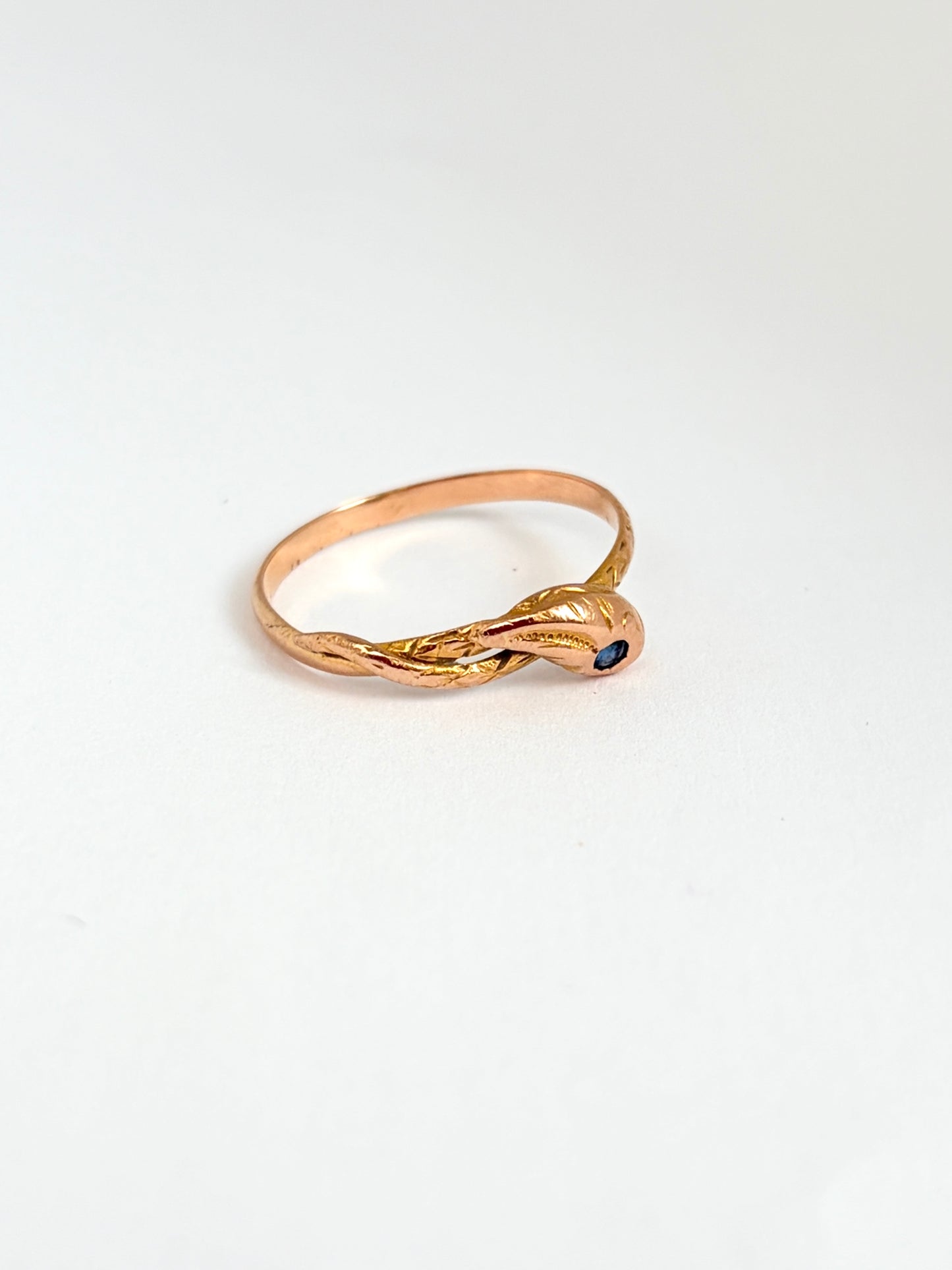 French, Hallmarked, Vintage, 18ct Gold Snake Ring
