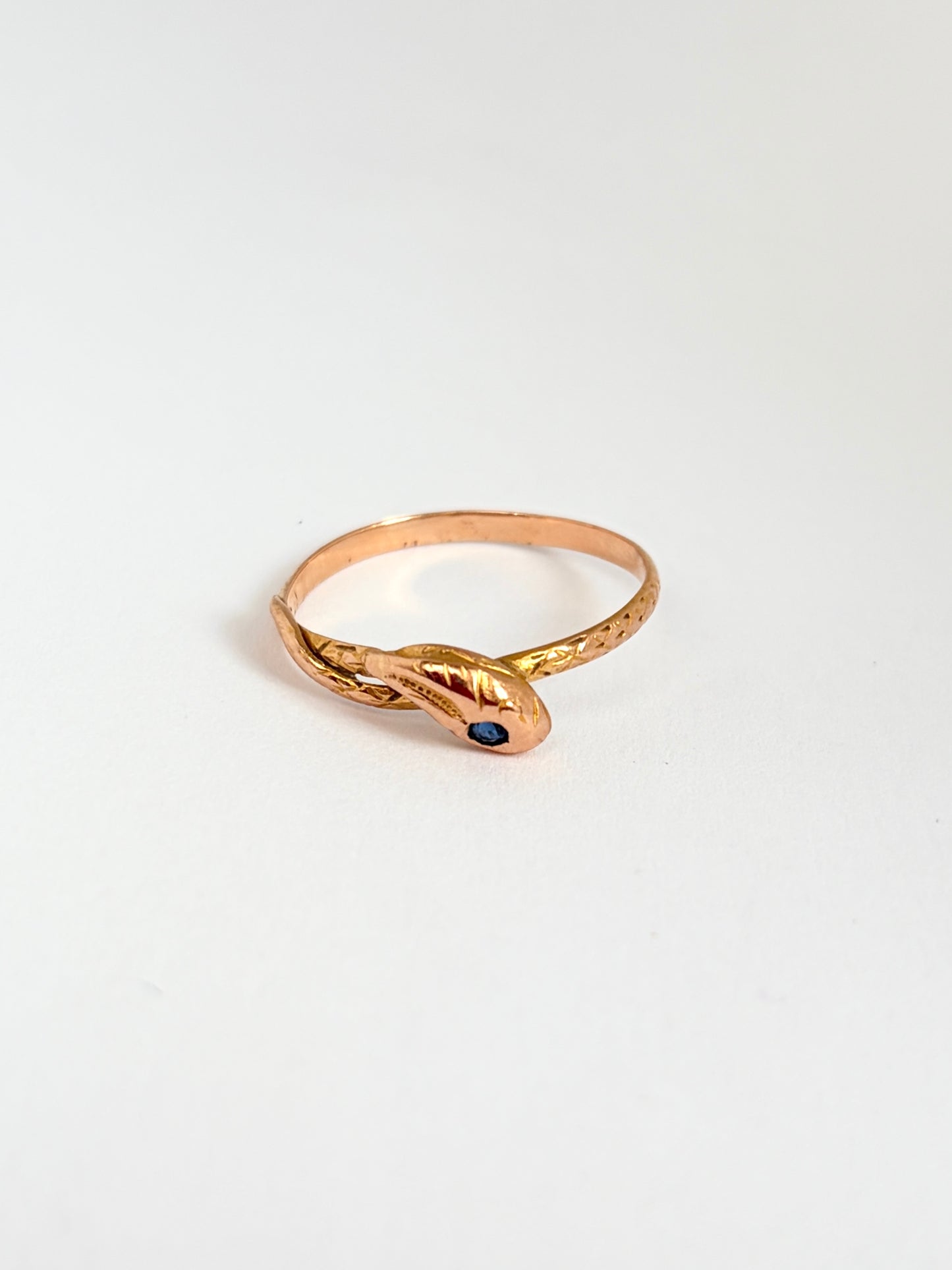 French, Hallmarked, Vintage, 18ct Gold Snake Ring