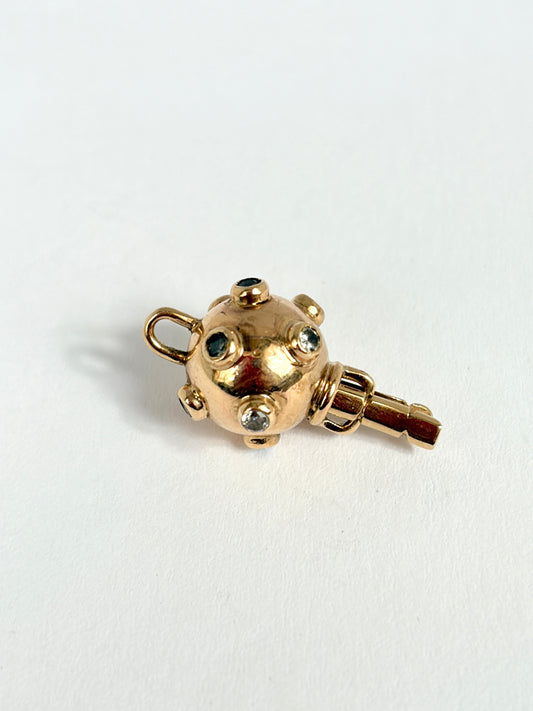 9ct Gold Diamond Sputnik Clasp