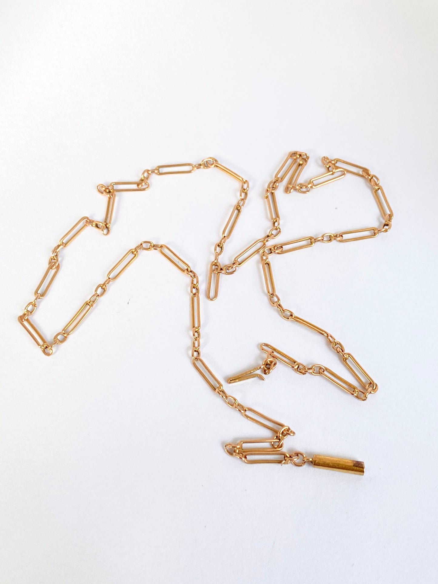 19 inch 9ct gold, Vintage Paperclip Chain (5.05g)