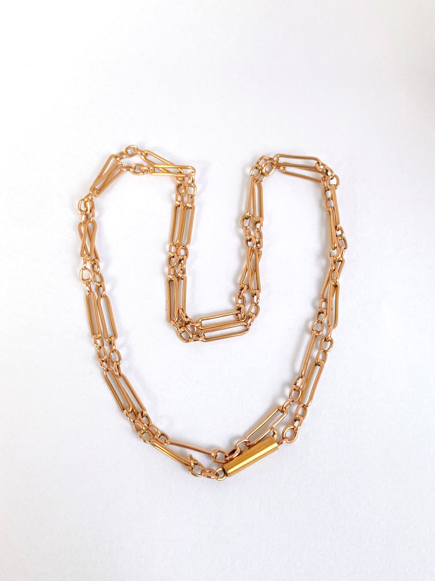 19 inch 9ct gold, Vintage Paperclip Chain (5.05g)