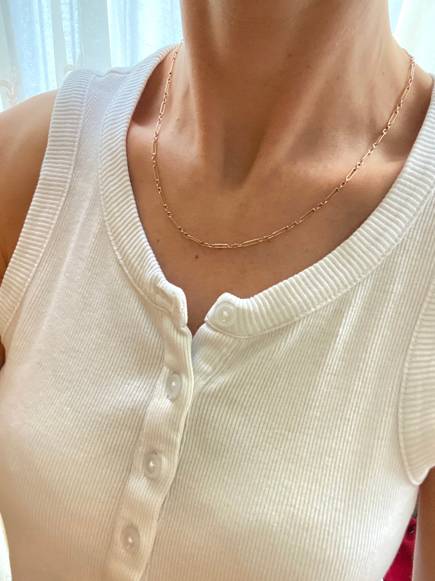 19 inch 9ct gold, Vintage Paperclip Chain (5.05g)
