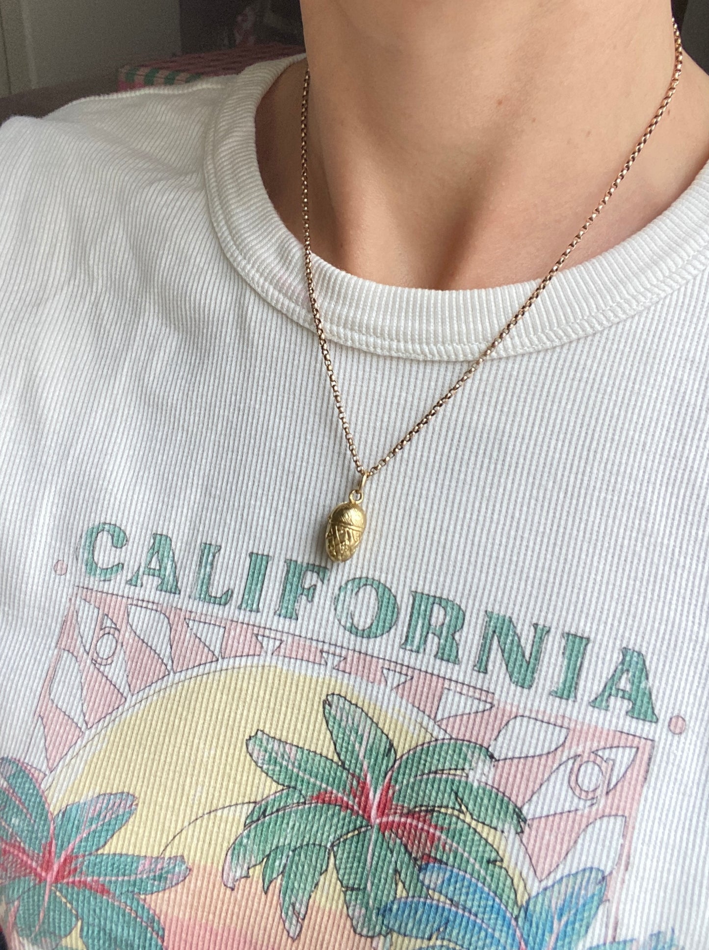 18ct Gold, French, Antique Acorn Locket/Pendant