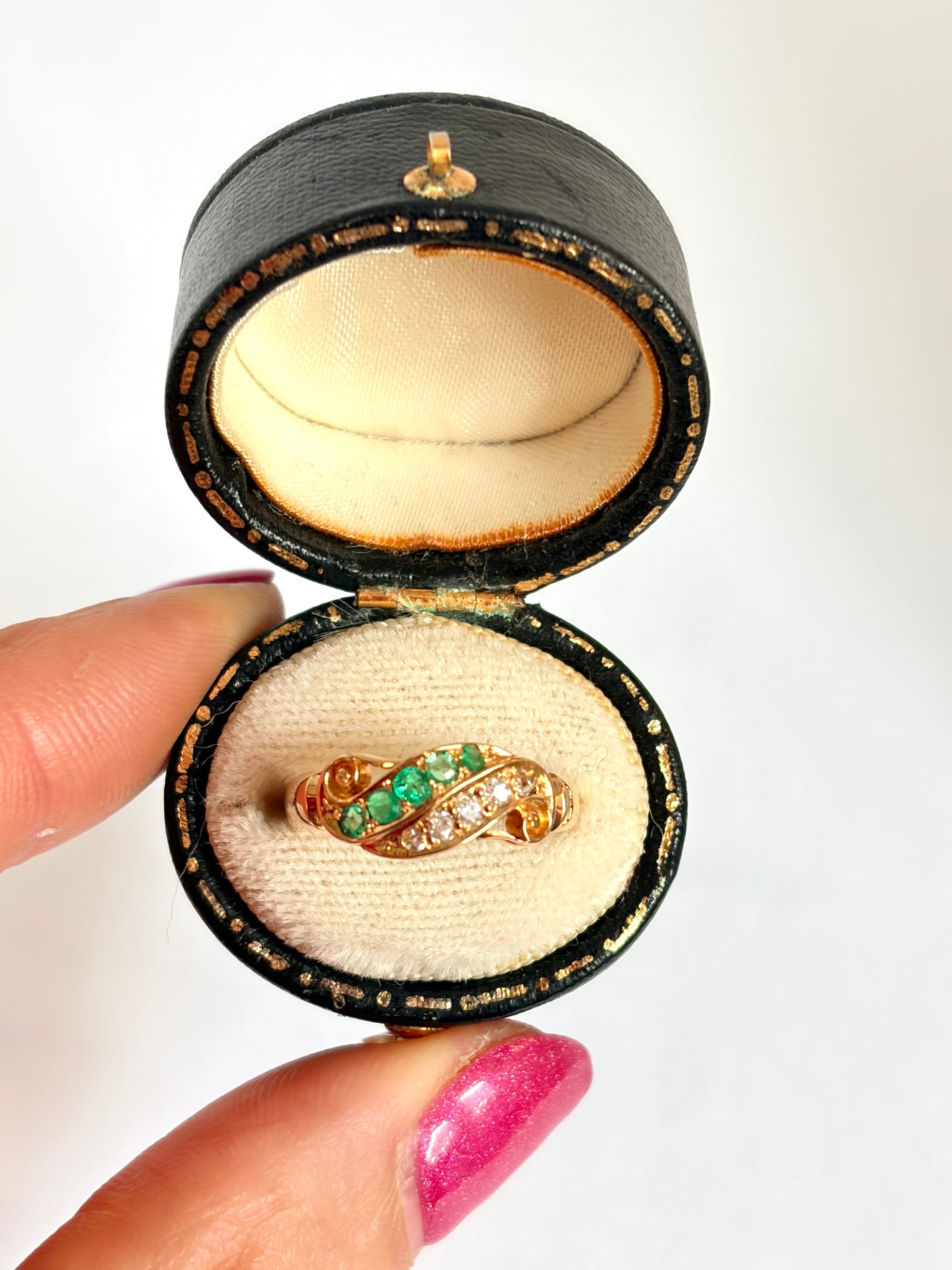 Edwardian, 18ct Gold, Emerald and Diamond Ring
