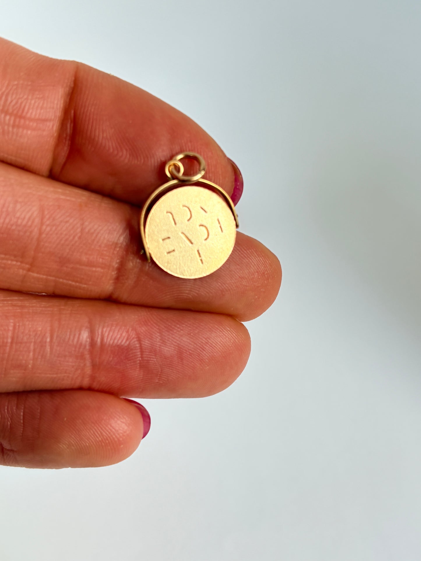 9ct Gold, 'I Love You' Spinner Pendant
