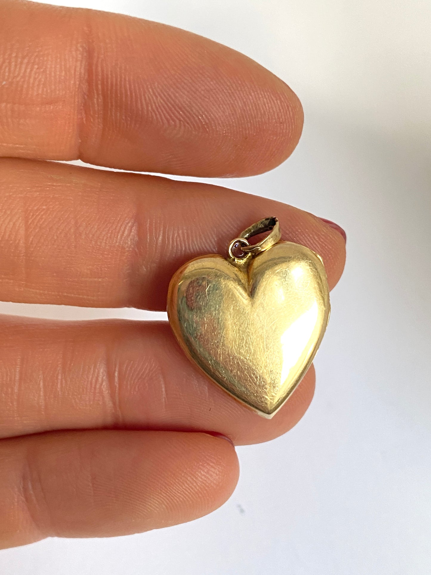 Vintage, 14ct Gold (F&B) Heart Locket with Diamond