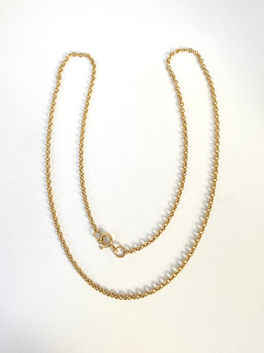 16 inch 9ct Gold Vintage Cable Chain (3g)