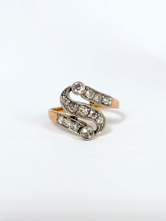 Vintage 18ct Gold 'Moi et Toi' Diamond Ring