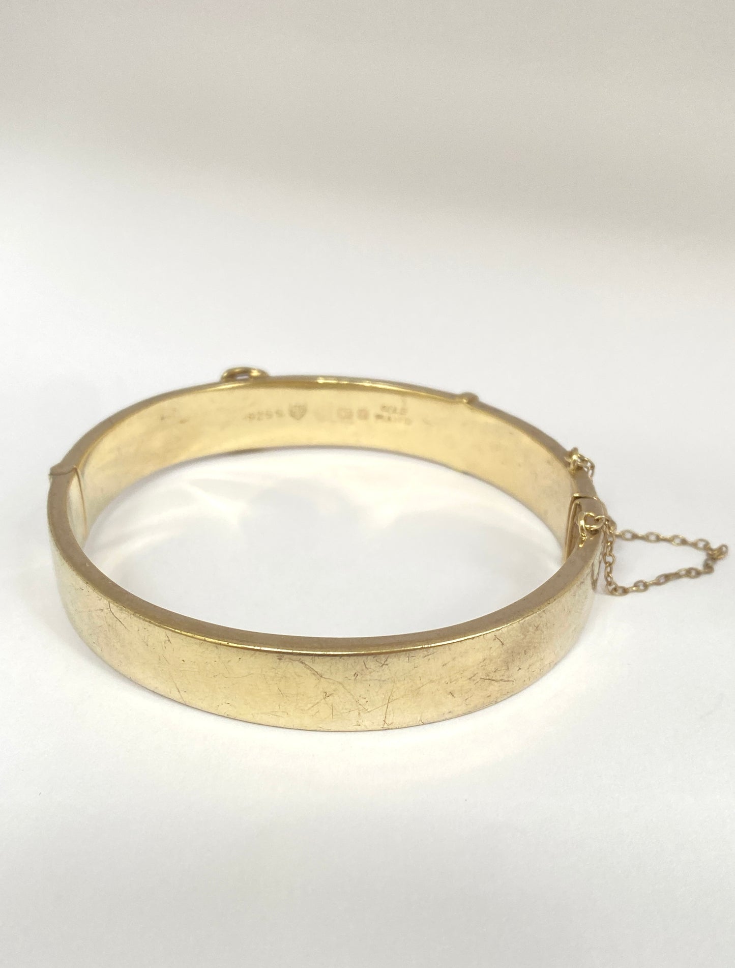 VIntage, Gold on Sterling Silver Buckle and 'Forget me Not' Bangle, Hallmarked 1954