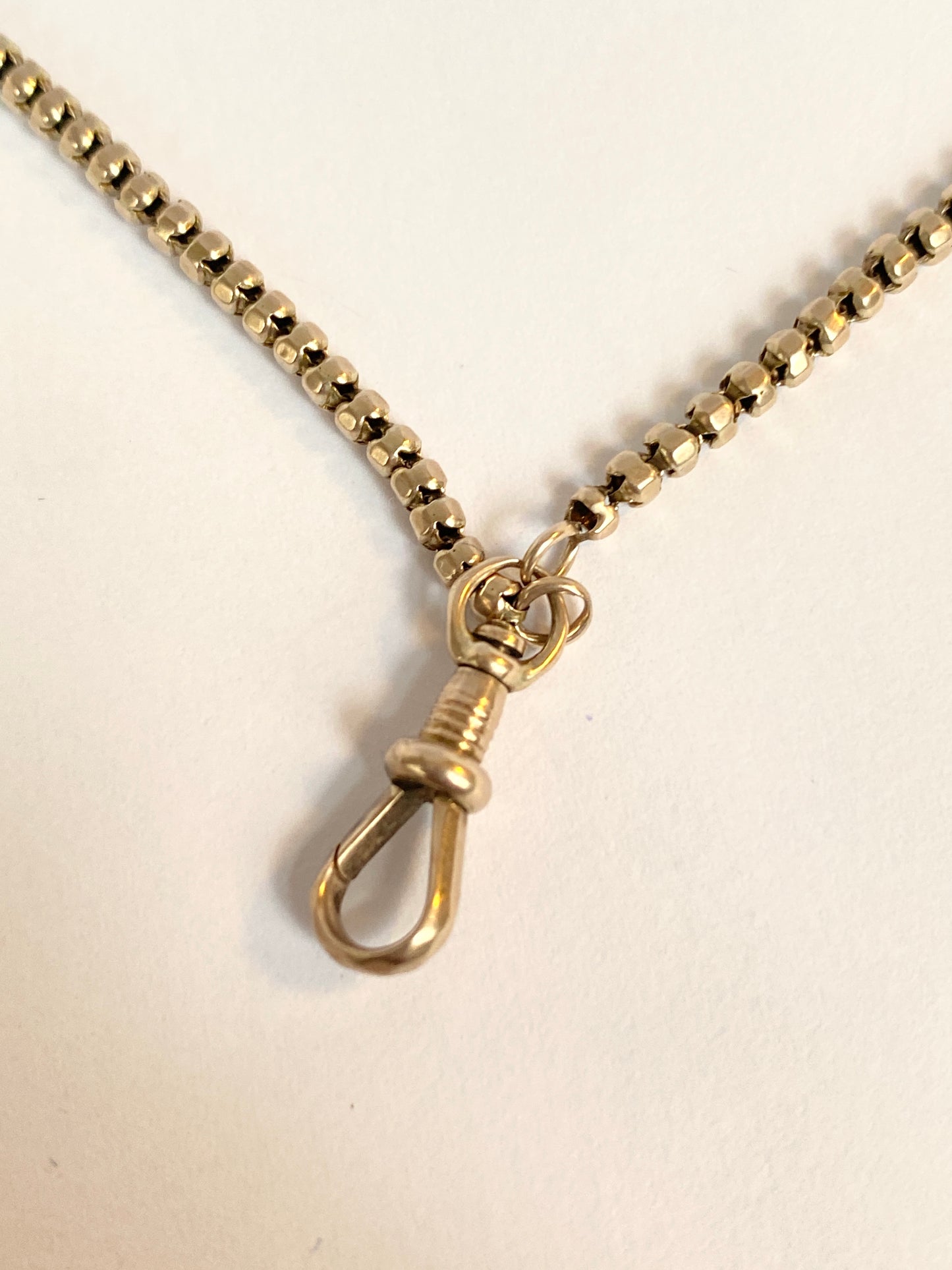 Antique, 9ct Gold Victorian Ball / Bubble Link Long Guard, 58 inches, 26.14g