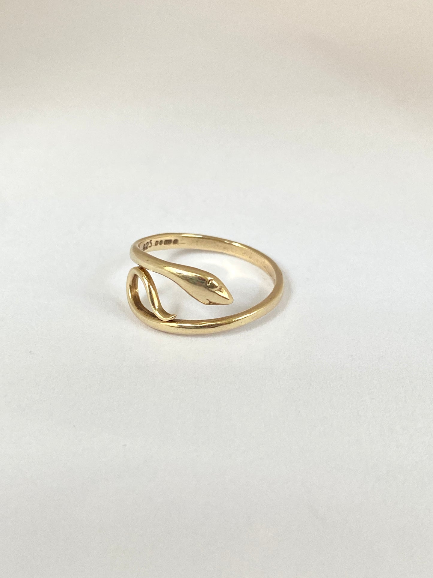 9ct Gold Vintage Snake Ring, 1987