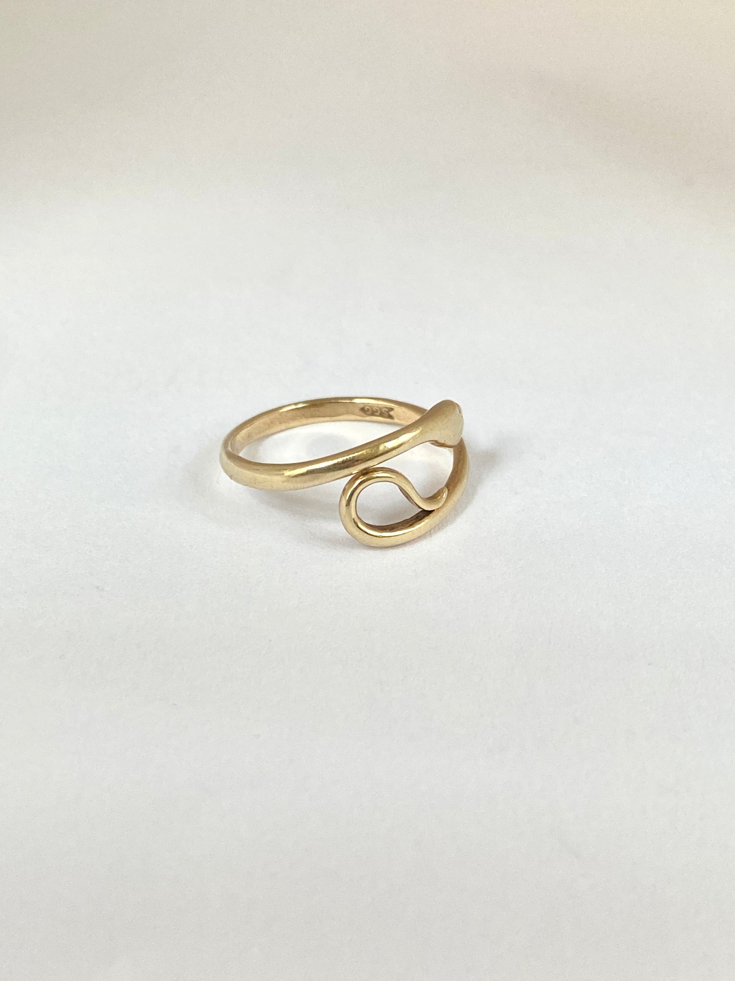 9ct Gold Vintage Snake Ring, 1987