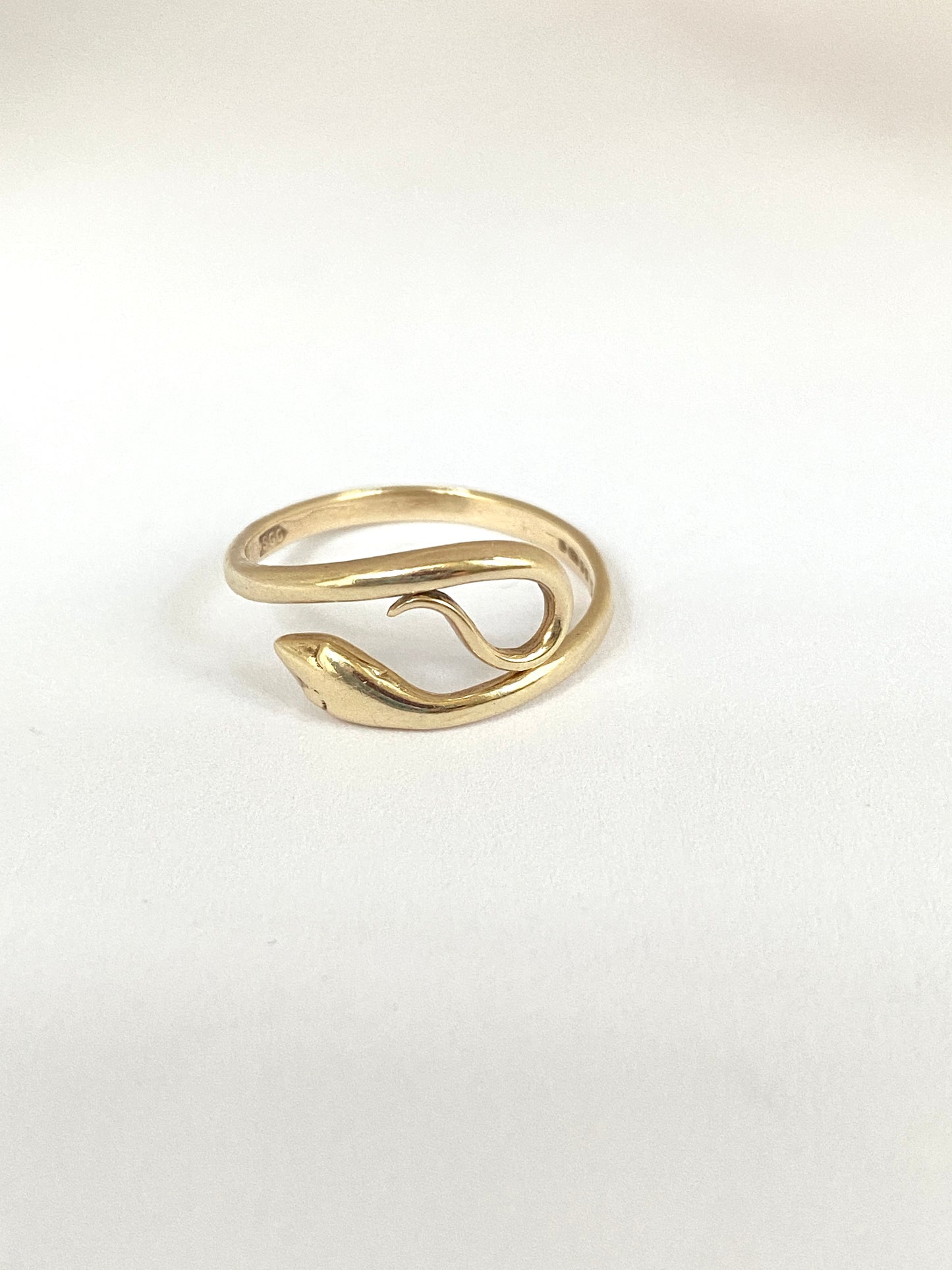 9ct Gold Vintage Snake Ring, 1987