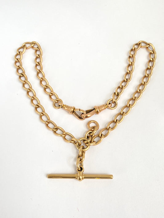 14.5 inch, Victorian 9ct Gold Albert Watch Chain (31.43g) Hallmarked 9ct Gold, Birmingham, 1901