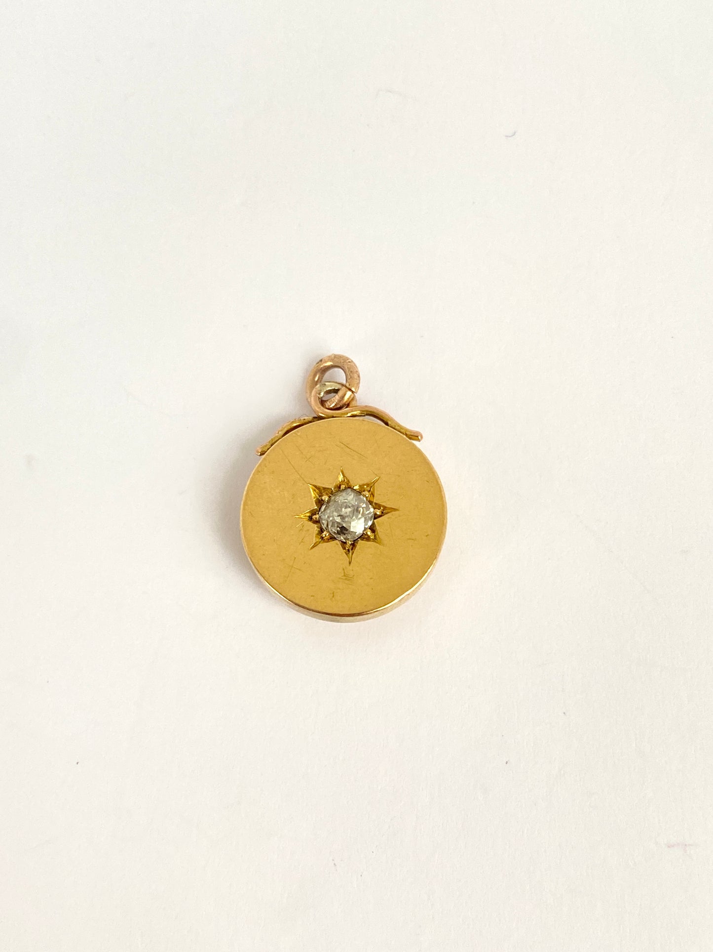 Antique 18ct Gold, Old Cut Diamond Charm/Pendant