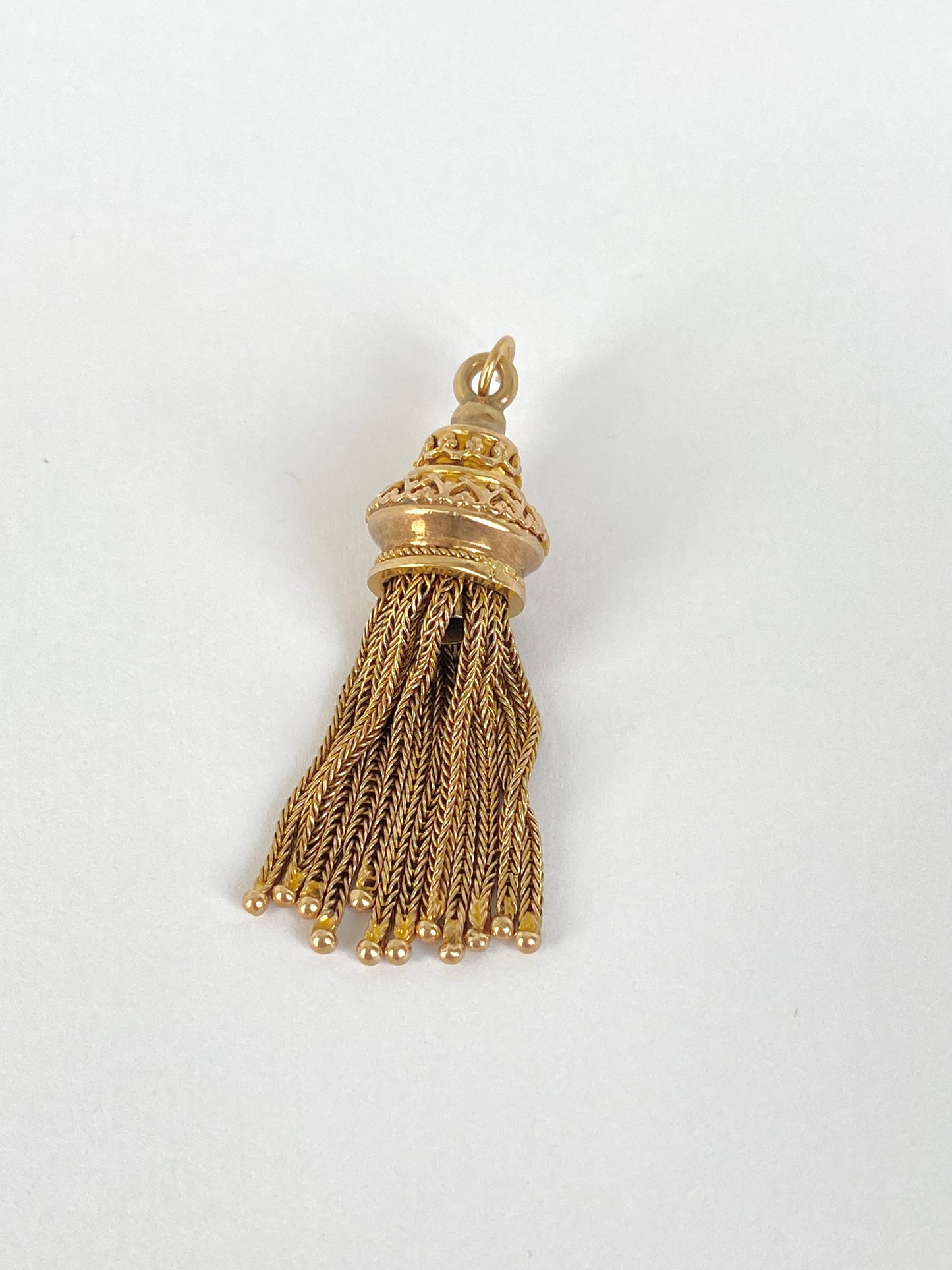 Antique 9ct Gold, Tassel Pendant, 4.37g