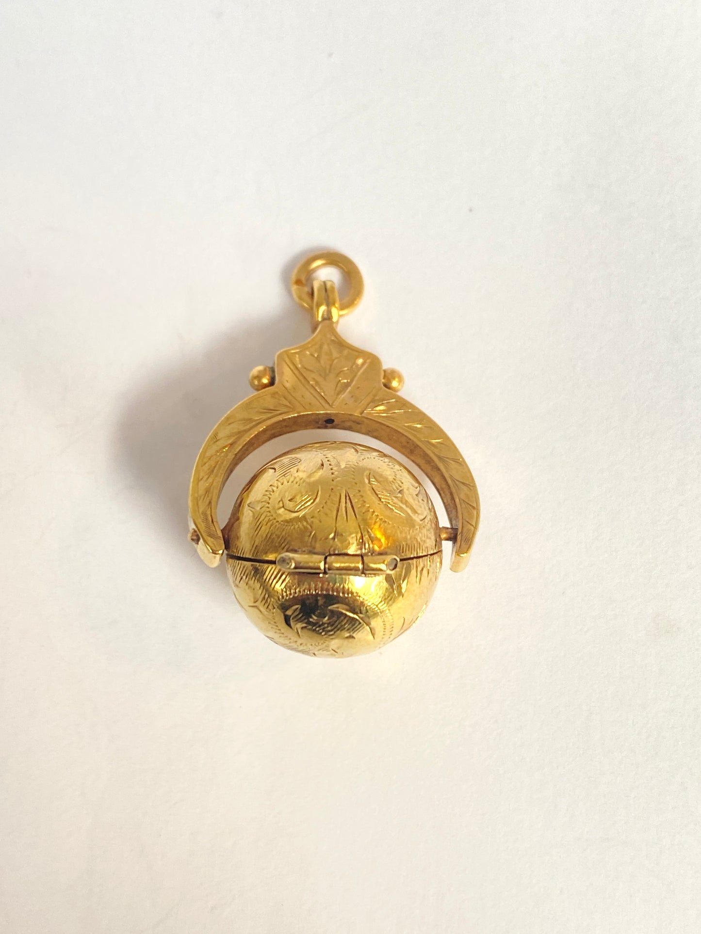 Antique, 9ct Gold, Spinning Orb/Ball Locket