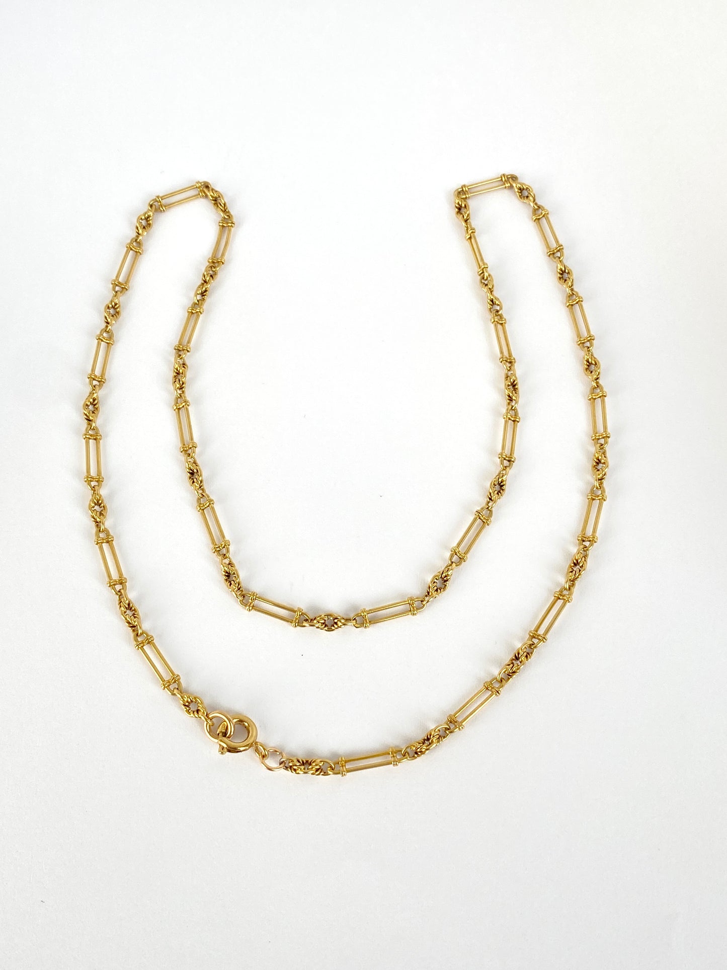 18 inch, 9ct Gold Vintage Fetter/Fancy Link Chain (10.23g)