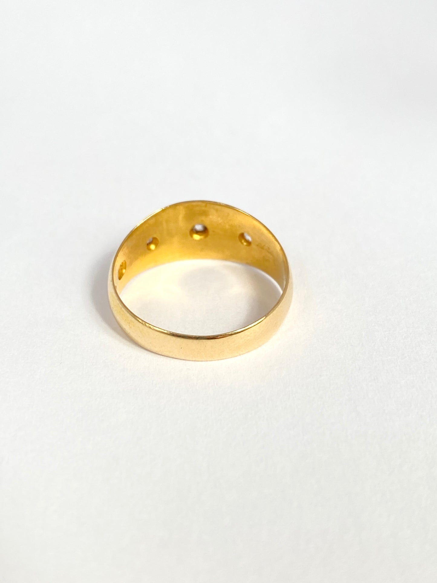 Evelyn final payments Antique, 18ct Gold, Old Cut Diamond, Starburst Gypsy Ring