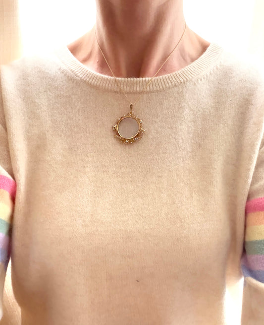 15ct Gold, Victorian, Seed Pearl Locket, 7.03g