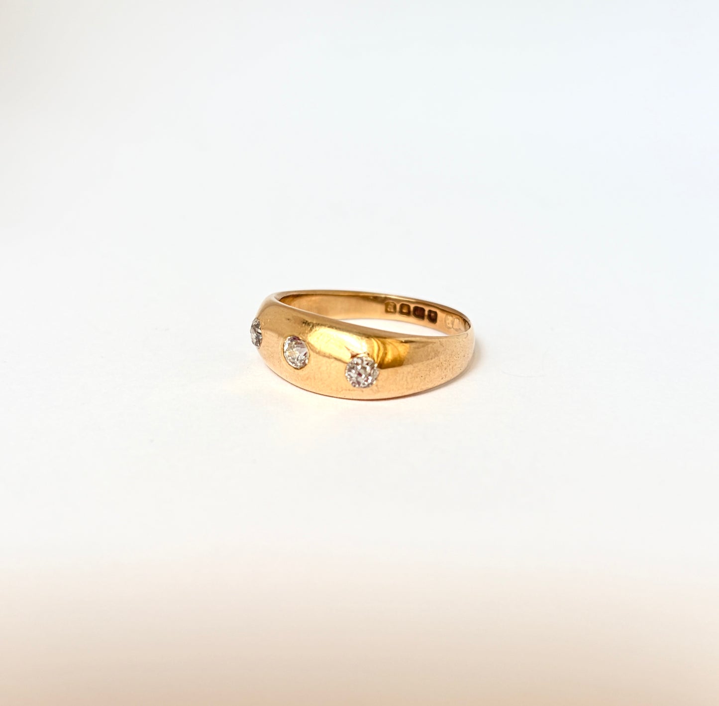Art Deco, 18ct Gold  Diamond Trilogy Chunky Ring