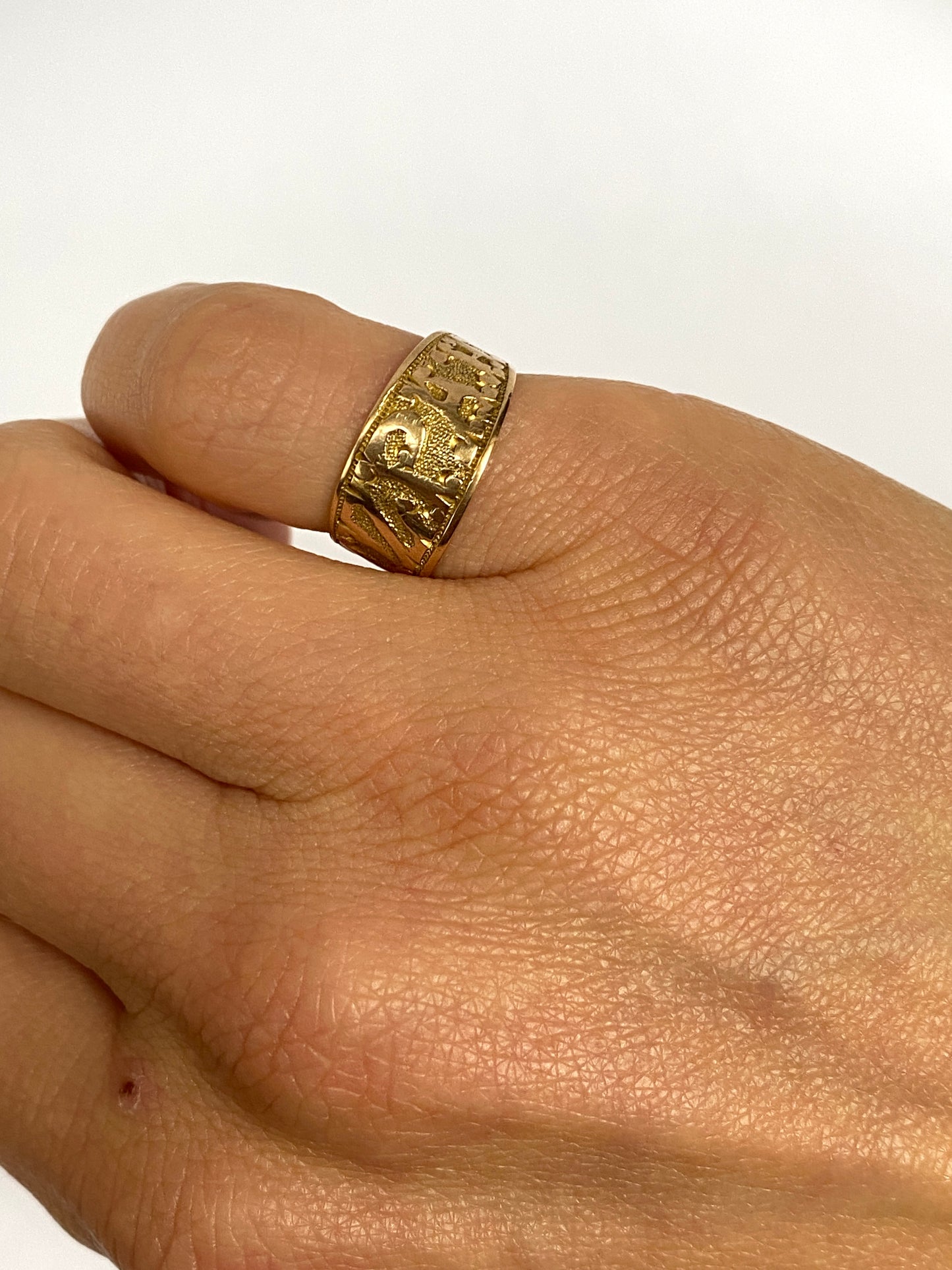 Rare, Antique, Victorian, 15ct Yellow Gold Mizpah Ring