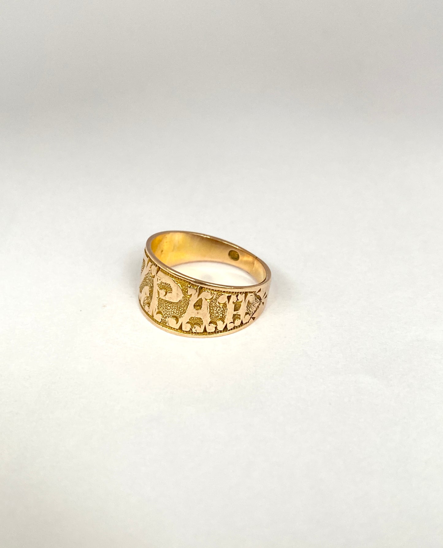 Rare, Antique, Victorian, 15ct Yellow Gold Mizpah Ring