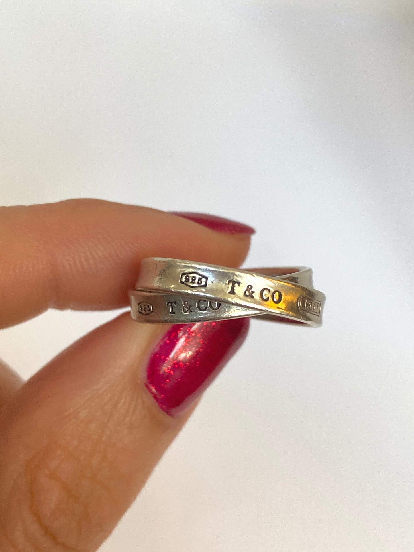 Vintage, Sterling Silver Tiffany Ring, Hallmarked Tiffany, Silver 925 (1837 collection)