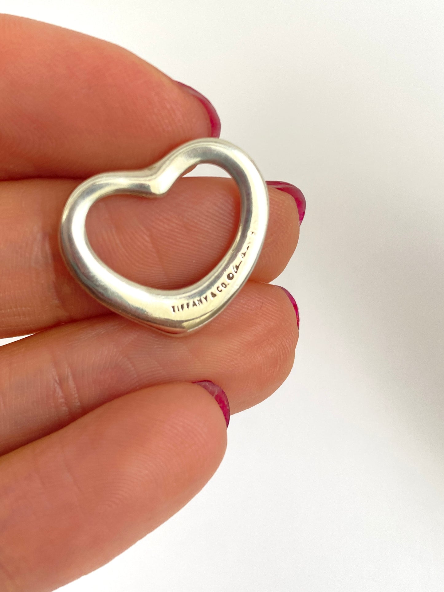 Vintage, Sterling Silver, Tiffany Open Heart 'Elsa Peretti' Necklace