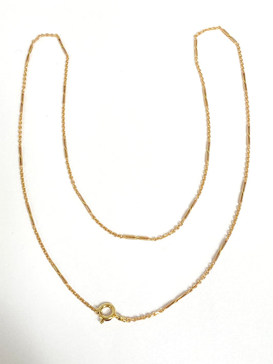 Light, Vintage, 9ct Gold Gold Fancy Link Chain, 18 inches, 2.85g