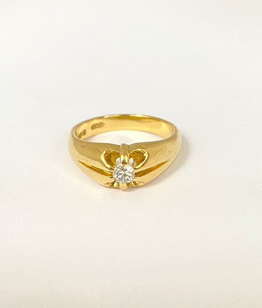 Vintage, 18ct Gold, Diamond Solitaire Ring, Hallmarked, London 1978, 6.97g